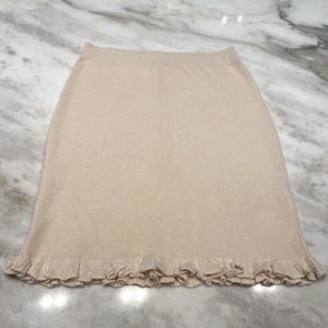 UO Knitted Mini Skirt with Ruffle Trim